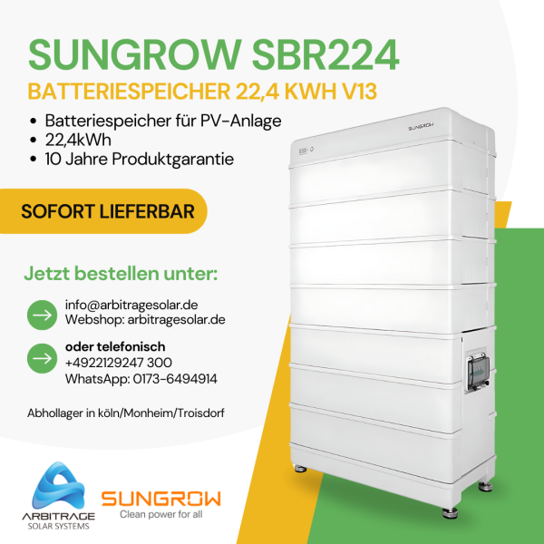 Sungrow SBR224 Batteriespeicher 22,4 kWh v13