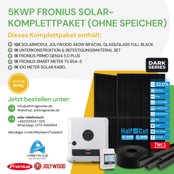 PV Komplettanlage (Fronius) (5 kWp ohne Speicher)