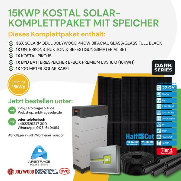 PV Komplettanlage (Kostal) (15 kWp mit Speicher)