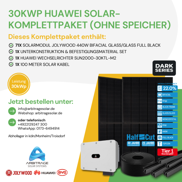 PV Komplettanlage (Huawei) (30 kWp ohne Speicher)