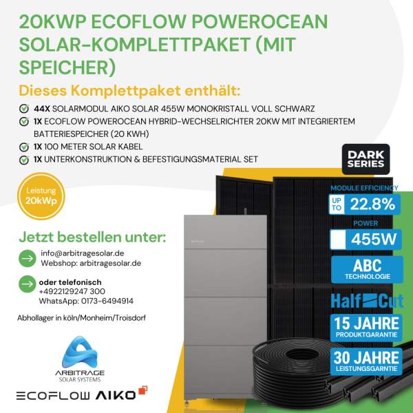 PV Komplettanlage (EcoFlow) (20 kWp mit Speicher)