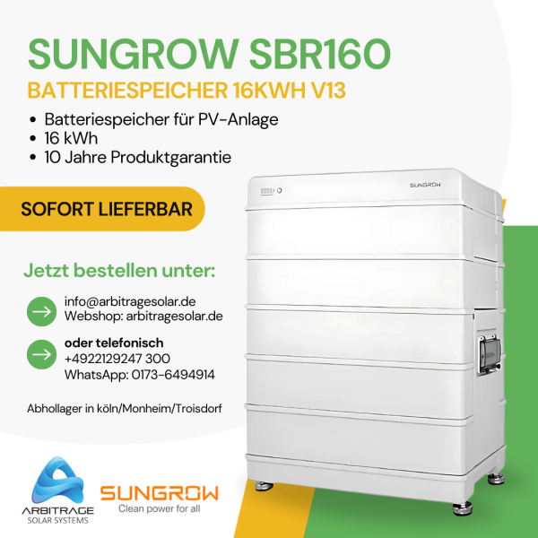 Sungrow SBR160 Batteriespeicher 16kWh v13