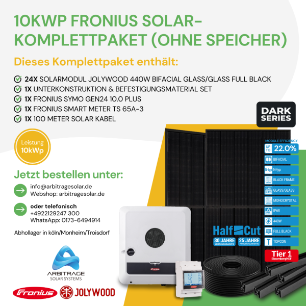 PV Komplettanlage (Fronius) (10 kWp ohne Speicher)