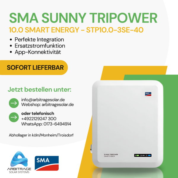 SMA Sunny Tripower 10.0 Smart Energy - STP10.0-3SE-40