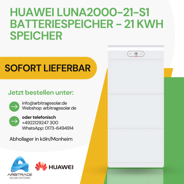 HUAWEI LUNA2000-21-S1 Batteriespeicher - 21 kWh Speicher