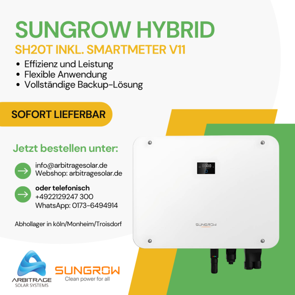 Sungrow Hybrid SH20T inkl. Smartmeter v11