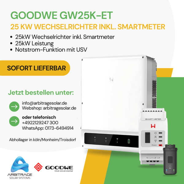 GoodWe GW25K-ET - 25 kW Wechselrichter inkl. Smartmeter