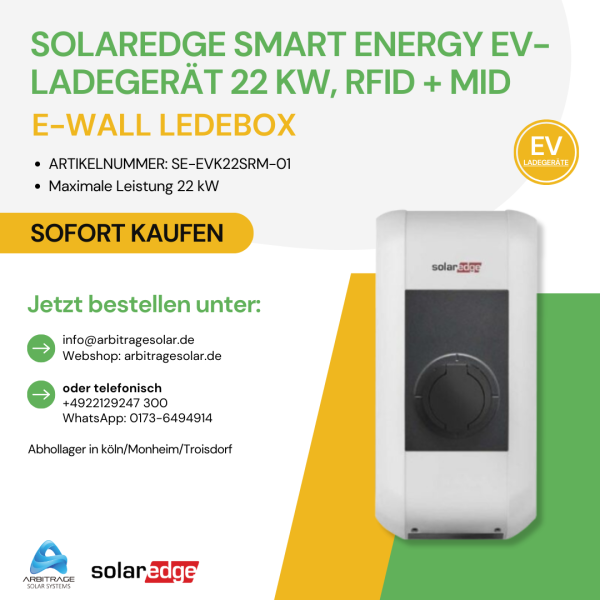 SolarEdge Wallbox SE-EVK22SRM-01