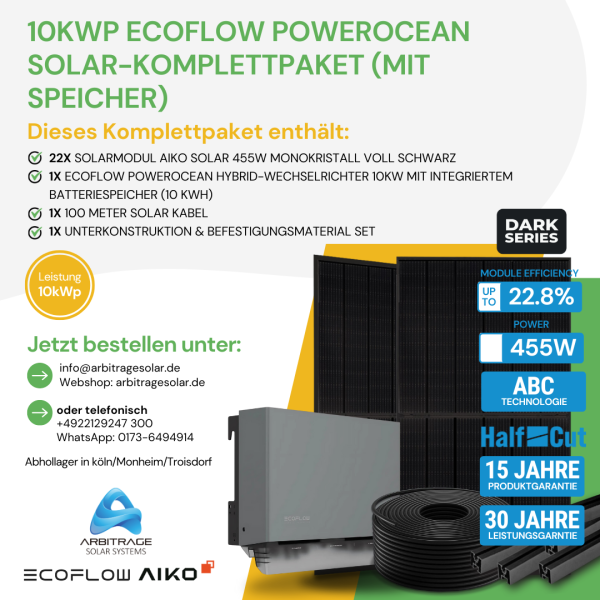 PV Komplettanlage (EcoFlow) (10 kWp mit Speicher)