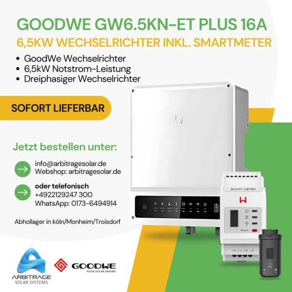 GoodWe GW6.5KN-ET Plus 16A- 6,5kW Wechselrichter inkl. Smartmeter