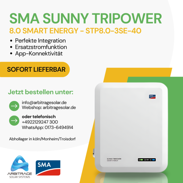 SMA Sunny Tripower 8.0 Smart Energy - STP8.0-3SE-40