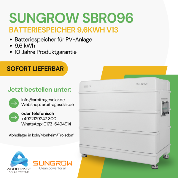 Sungrow SBR096 Batteriespeicher 9,6kWh v13