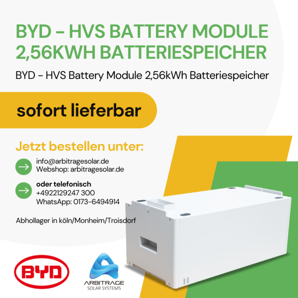 BYD HVS 2.56kW Battery-Box Premium Modul