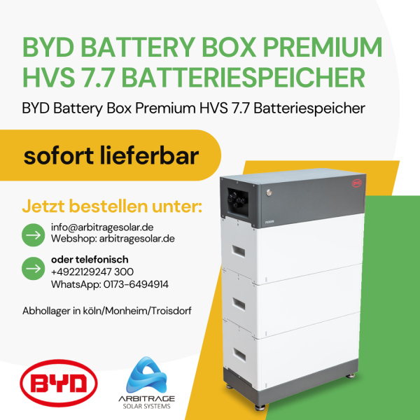 BYD HVS 7.7 Battery Box Premium