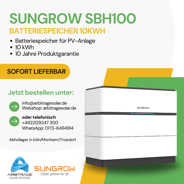 Sungrow SBH100 Batteriespeicher 10kWh