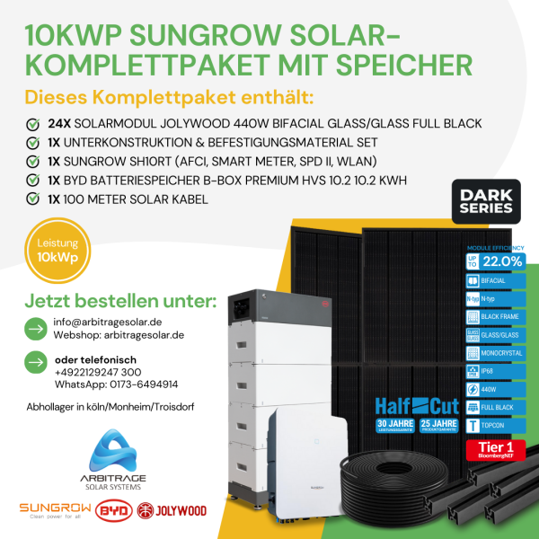 PV Komplettanlage (Sungrow) (10 kWp mit Speicher)