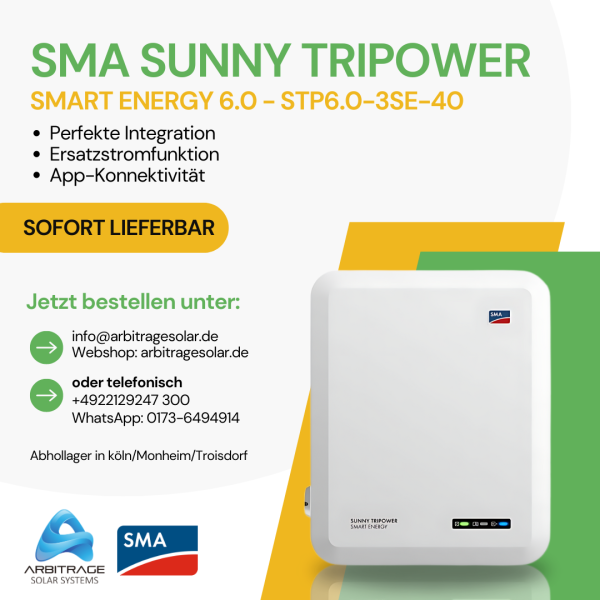 SMA Sunny Tripower Smart Energy 6.0 - STP6.0-3SE-40